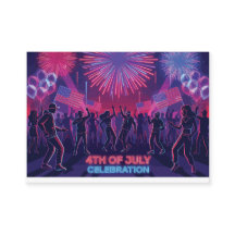 Fête de danse du 4 juillet Neon