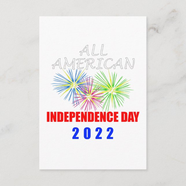 Carte D'accompagnement Fête de l'Indépendance américaine 2022 (Devant)