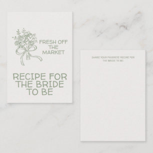 Carte D'accompagnement Fête de mariage champêtre vert frais du marché