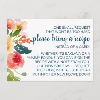 Carte D'accompagnement Fête de mariage dans un jardin fleuri Apportez une