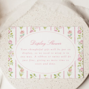 Carte D'accompagnement Fête de mariage grandmillennial à fleurs roses