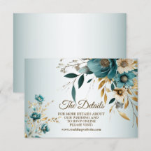 Fête de mariage Turquoise Fleur blanche Feuilles d