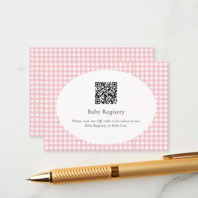 Carte D'accompagnement Fête de naissance de bébé fille rose chaton parfai (Devant/Arrière en situation)