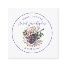 Fête des mariées Boho Fleur sauvage pressé Periwin