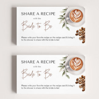 Carte D'accompagnement Fête des mariées café - L'amour brasse Recette