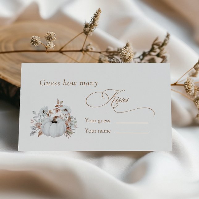 Carte D'accompagnement Fête des mariées Citrouille blanc Combien de baise (Créateur téléchargé)