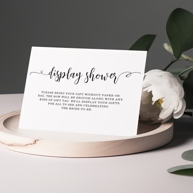 Carte D'accompagnement Fête des mariées de douche d'affichage simple (Créateur téléchargé)