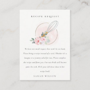 Carte D'accompagnement Fête des mariées de la recette Floral Whisk en boi