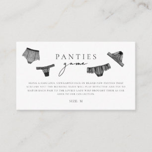 Carte D'accompagnement Fête des mariées de lingerie du jeu de la culotte