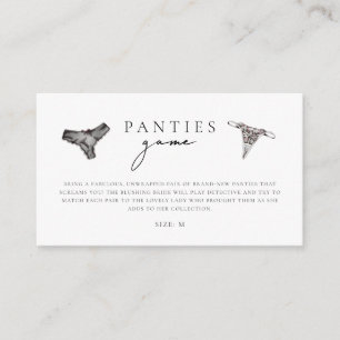 Carte D'accompagnement Fête des mariées de lingerie du jeu de la culotte