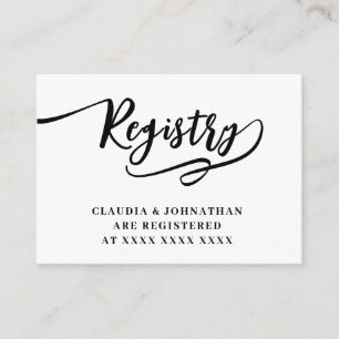 Carte D'accompagnement Fête des mariées de registre simple