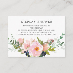 Carte D'accompagnement Fête des mariées Roses et pivoines vierges douche