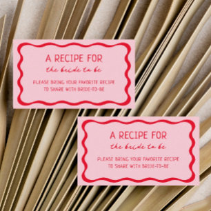 Carte D'accompagnement Fête des mariées rouge rose rétro Partager une rec