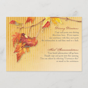 Carte D'accompagnement Feuille en chute - Automne Automne Chauffage Info
