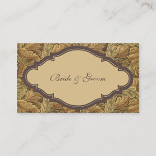 Carte D'accompagnement Feuilles chaudes antiques victoriennes d'automne