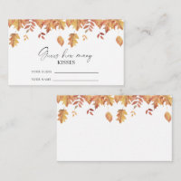 Feuilles d'automne - devinez combien de baisers je