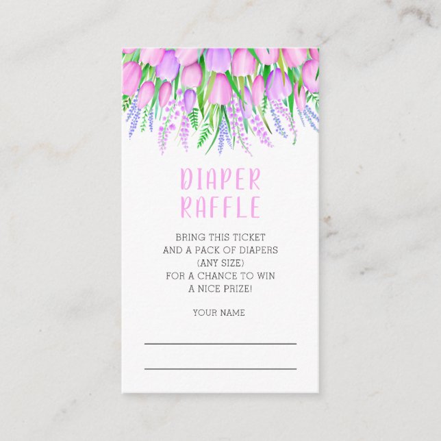 Carte D'accompagnement Feuilles de lavande florale de baby shower (Devant)