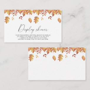 Carte D'accompagnement Feuilles en chute - douche d'affichage