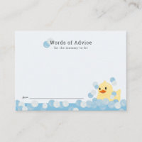 Fiche conseil Baby shower bleu en caoutchouc