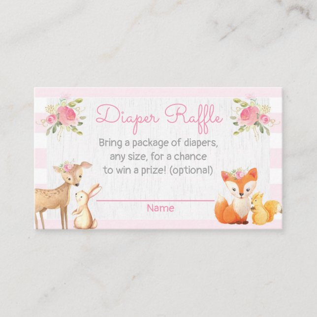 Carte D'accompagnement Fiche de Baby shower de couches de bois de bûchero (Devant)