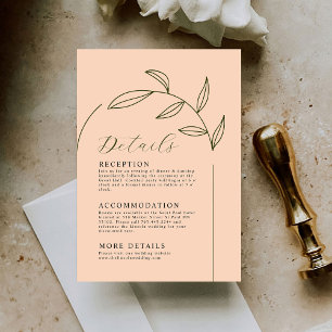 Carte D'accompagnement Fiche de boîtier Détails mariage