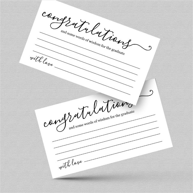 Carte D'accompagnement Fiche de conseils et de souhaits de diplôme (Créateur téléchargé)