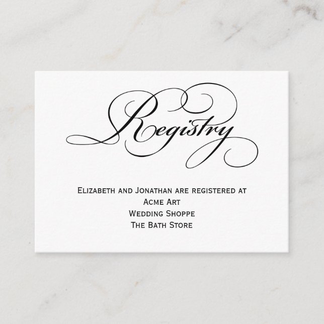 Carte D'accompagnement Fiche d'informations du Registre du Mariage de scr (Devant)
