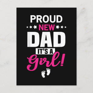 Carte D'accompagnement Fier Nouveau Papa C'est une fille
