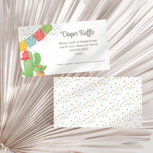 Carte D'accompagnement Fiesta Mexicana Cactus Baby shower Déchets Raffle