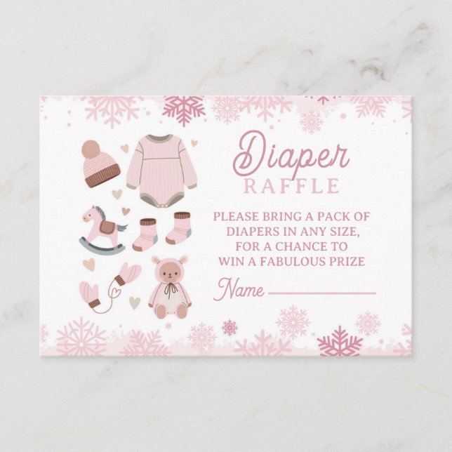 Carte D'accompagnement Fille Baby shower de chapelure rose froid extérieu (Devant)