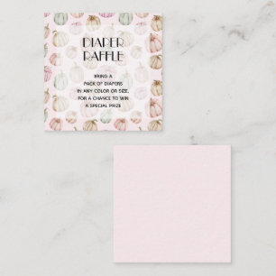 Carte D'accompagnement Fille Citrouille rose Bébé Déchets Raffle