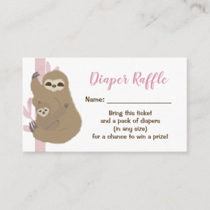 Carte D'accompagnement Fille de fentes Baby shower rabat Raffle