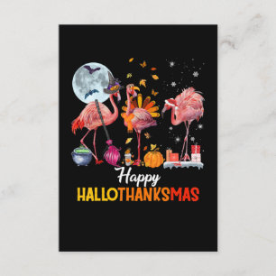 Carte D'accompagnement Flamant rose Flamant rose Thanksgiving Halloween N