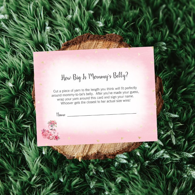 Carte D'accompagnement Flamant rose rose Ballerina Maman's Belly Taille J (Créateur téléchargé)