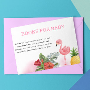Carte D'accompagnement Flamant rose Tropical Pink Livres pour bébé