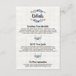 Carte D'accompagnement Flèches Rustiques Boho & Détails Floraux / Directi