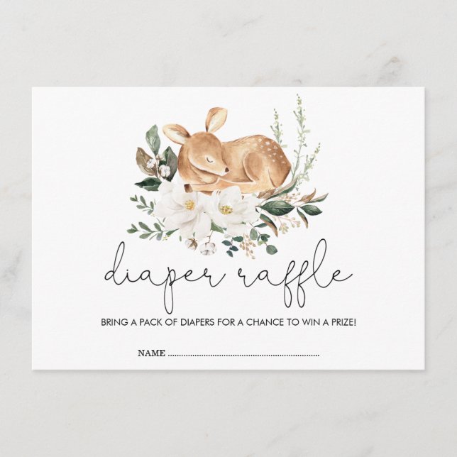 Carte D'accompagnement Fleur d'ivoire moderne Raffin de la couche de cerf (Devant)