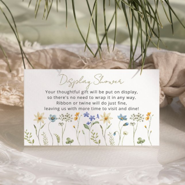 Carte D'accompagnement Fleur sauvage Baby shower neutre douche (Créateur téléchargé)