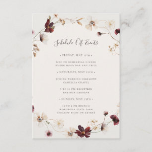 Carte D'accompagnement Fleur sauvage de Bourgogne   Calendrier Beige Des 
