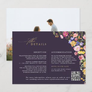 Carte D'accompagnement Fleur sauvage de printemps coloré Meadow Garden Ma