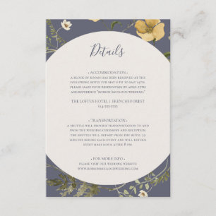 Carte D'accompagnement Fleur sauvage de printemps   Détails Dusty Purple