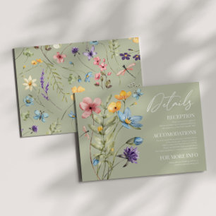 Carte D'accompagnement Fleur sauvage Fleur Fleur Florale Détails du Maria