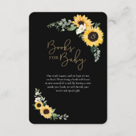Carte D'accompagnement Fleur sauvage Jaune Tournesol Floral Livres Pour B