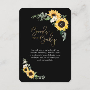 Carte D'accompagnement Fleur sauvage Jaune Tournesol Floral Livres Pour B