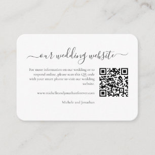 Carte D'accompagnement Fleur sauvage Meadow Wedding RSVP Details QR Code
