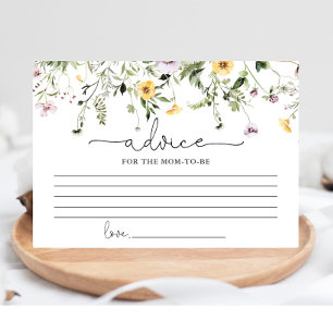 Carte D'accompagnement Fleur sauvage romantique florale Conseils pour les