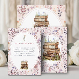 Carte D'accompagnement Fleur sauvage rose Fête des mariées, personnalisab