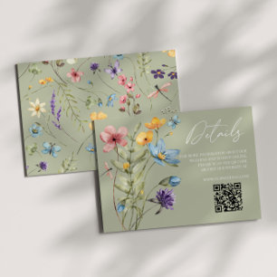 Carte D'accompagnement Fleur sauvage Wild Flower QR Code Détails du Maria