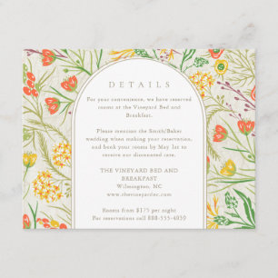 Carte D'accompagnement Fleur sauvage Wild Meadow Mariage extérieur