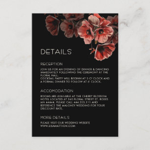 Carte D'accompagnement Fleurs Bleues Casual Blanc